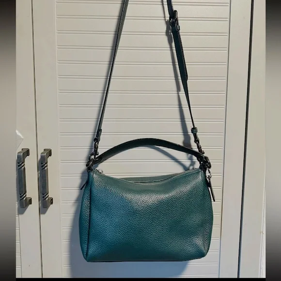Coach Green Pebbled Leather Shay Crossbody Bag NWOT MSRP: $398.00